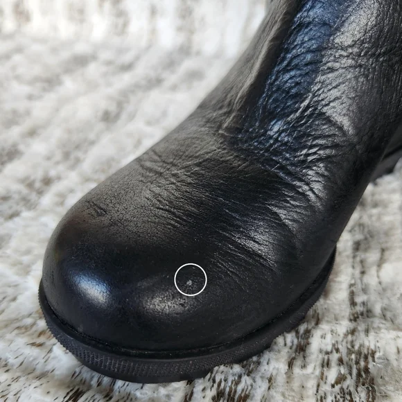 Sorel "Joan of Arctic Wedge II Buckle Bootie" WP Black Leather | Women's Size 8 - Picture 6 of 14